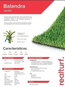PASTO SINTETICO REAL TURF BALANDRA