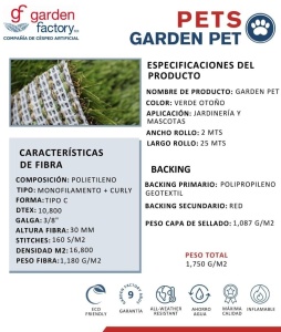 PASTO SINTETICO GARDEN PET GF