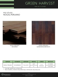 PISO DE MADERA PRETERMINADA NOGAL PERUANO