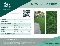 PASTO SINTETICO TAYFON CASPIO 25 MM