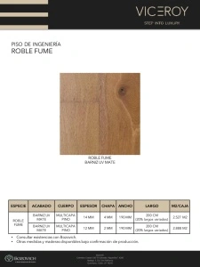 PISO DE INGENIERIA ROBLE FUME