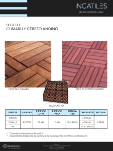 DECK TILE 30 X 30 CUMARU