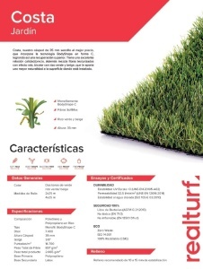 PASTO SINTETICO REAL TURF COSTA