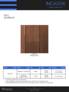 DECK QUINILLA
