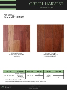 PISO DE MADERA PRETERMINADA TZALAM PERUANO