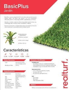 PASTO SINTETICO REAL TURF BASIC PLUS