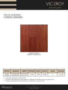 PISO DE INGENIERIA CEREZO ANDINO