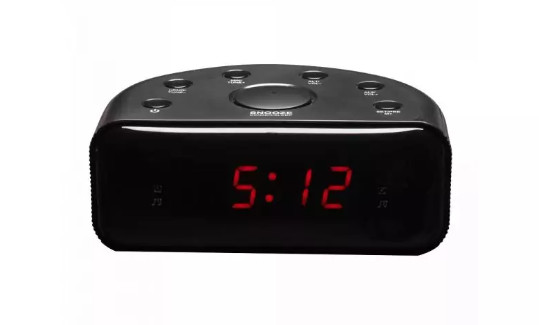 Denver CR-430 Orologio Da Tavolo Analogico E Digitale | Nero, Funzione Sveglia E Data