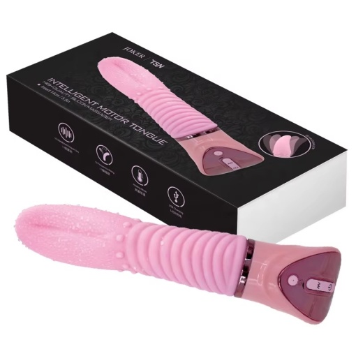 Vibrator "Power Magic Tongue" cu Stimulare punctul G, 10 Viteze, Rezistent la Apă, Roz