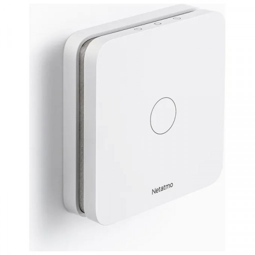 Detector Inteligent de Monoxid de Carbon Netatmo, NCO-IT, Wi-Fi, 85 db de alarma, certificari En 50291, Alb