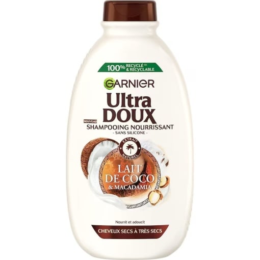 Sampon hranitor cu lapte de cocos si macadamia, Garnier Ultra Doux, 400ml