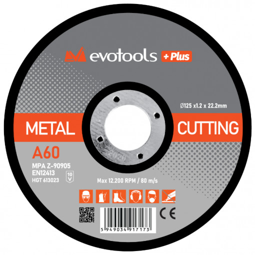 Disc Abraziv de Debitat EvoTools PLUS, Diametru 115 mm, Grosime 1 mm