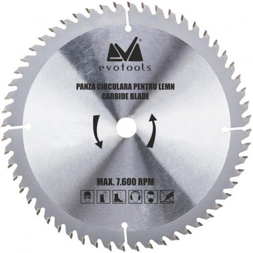 Panza Circulara Vidia Lemn EvoTools, Diametrul 235 mm, Diametrul Interior 30 mm, Numar Dinti 40