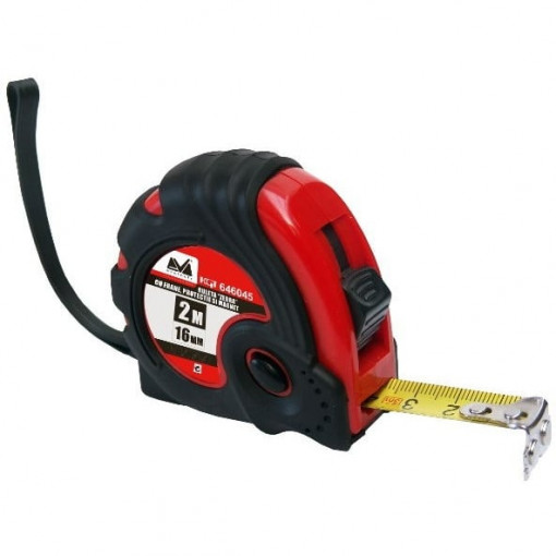 Ruleta Zebra cu Frane, Protectie si Magnet Evotools - Latime: 3m Latime: 16 mm