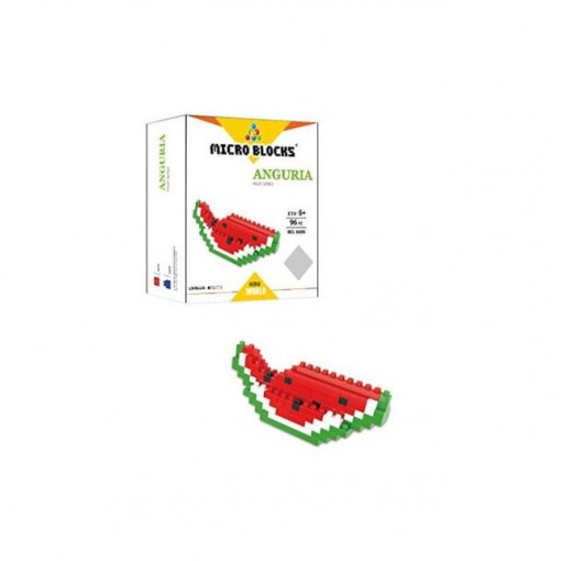 Set cuburi de constructie Micro Blocks, 96 piese, 5 ani+, pepene verde