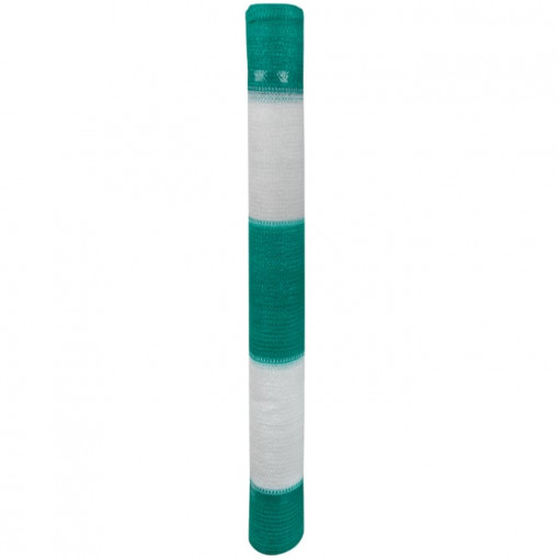 Plasa umbrire verde-alb Evotools,lungime 10 m,latime 2 m,HDPE,protectie UV,grad umbrire 80%,densitate 80 g/mp