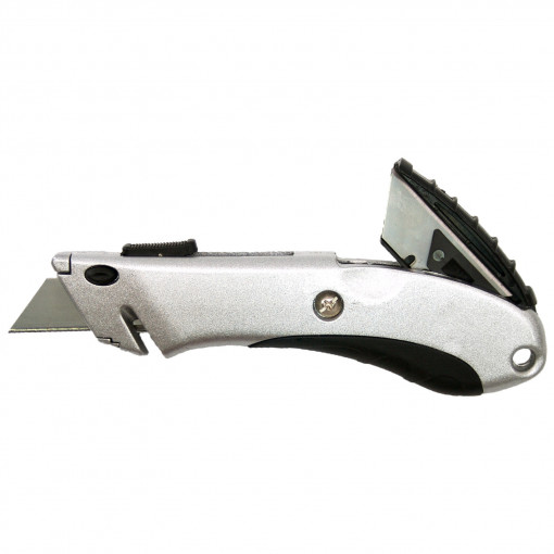 Cutter Aluminiu 4 Lame Autoretractabil EvoTools, lungime lama 61 mm, latime lama 33 mm, grosime lama 0.5 mm