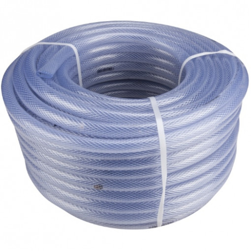 Furtun gradina transparent Evotools h10022, 1/2" diametru, 50 m, insertie ETS, 10 bar presiune maxima