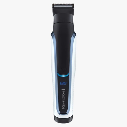 Aparat de tuns barba si parul 10 in 1 Remington Graphite Series G6 PG6000, Lame din Grafit cu auto-ascutire, 100% rezistent la apa, Alb/Negru
