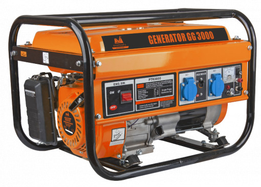 Generator curent electric Evotools GG 3000, 3000 W, 230 V, 7 CP, 4 timpi, 15 l, benzina, autonomie 8.2 h