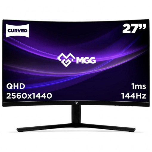 Monitor Gaming Curbat MGG, Millenium Display 27PRO, LED, 2K QHD, HDMI DP 144Hz