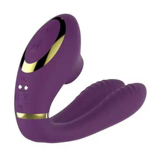 Vibrator cu Control prin Aplicație pentru Femei, 10 Moduri Stimulare G-spot si 10 Funcții de Aspirare pentru Clitoris, Mov