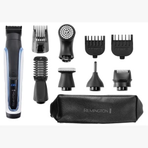 Aparat de tuns barba si parul 10 in 1 Remington Graphite Series G6 PG6000, Lame din Grafit cu auto-ascutire, 100% rezistent la apa, Alb/Negru - Img 2