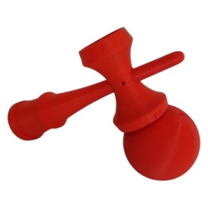 Kendama 3D print Beldeny, design simplu, 18cm, Rosu - Img 3