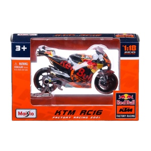 Macheta motocicleta KTM RC16 Nr 33 Red Bull 2021 scara 1:12 - Img 7