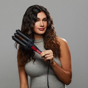 Ondulator REVLON Wave Master – Jumbo Waver RVIR3056UKE, 3 cilindri extra mari, 30 setari temperatura, invelis ceramic cu turmalina - Img 3
