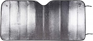 Parasolar Amazon Basics, pliabil, reflexie UV, 150x79cm, grosime 2mm, Gri - Img 1