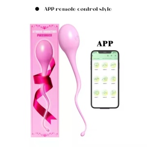 Vibrator cu Control prin Aplicație 2 functii - stimulare pentru punctul G și ouă vibrator anal, Roz - Img 1