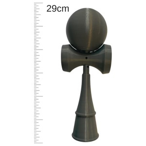Kendama 3D print Beldeny, design simplu, 29cm, Gri - Img 2