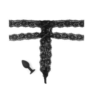 Lenjerie Sexy Secret Gem PIPEDREAMS, Chiloti cu Dop Anal, Rezistent la Apa, Telecomanda, XL-XXL, Negru - Img 6