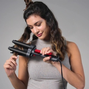 Ondulator REVLON Wave Master – Jumbo Waver RVIR3056UKE, 3 cilindri extra mari, 30 setari temperatura, invelis ceramic cu turmalina - Img 4