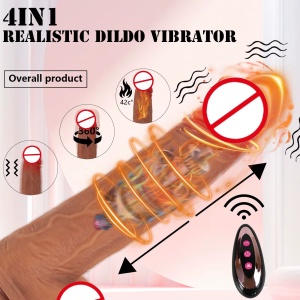 Vibrator cu aspect Realist pentru Femei, Control prin Aplicatie, Rezistent la Apa, 10 Functii de vibrare, Crem - Img 5