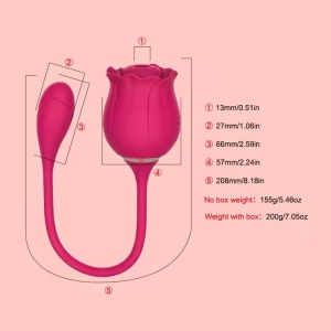 Vibrator cu Sucțiune pentru Clitoris si Punctul G, Stimulator cu Vacum -10 Viteze, Rezistent la Apa, Roz - Img 7