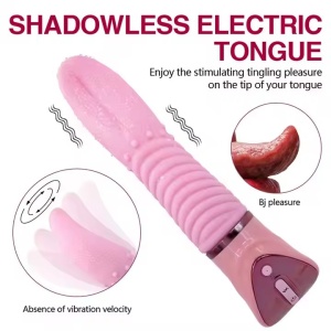Vibrator "Power Magic Tongue" cu Stimulare punctul G, 10 Viteze, Rezistent la Apă, Roz - Img 2
