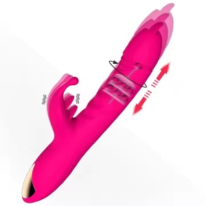 Vibrator cu Sucțiune pentru Clitoris, Stimulare Punctul G si miscare Telescopica, 10 moduri de Vibratie, Rezistent la Apa, Roz - Img 1