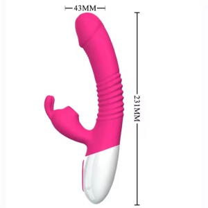 Vibrator Rabbit cu Funcție de Sucțiune Clitoridiană și Stimulare G-Spot, 10 moduri de vibrație, Rezistent la Apa, Roz - Img 6