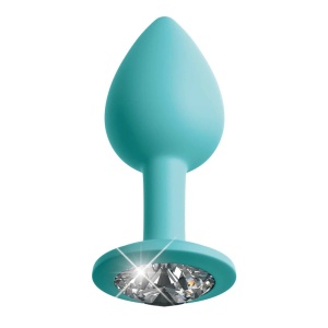 Lenjerie Sexy PIPEDREAMS cu Dop Anal, Secret Gem – Marimea S-L, Alb/Turcoaz - Img 5