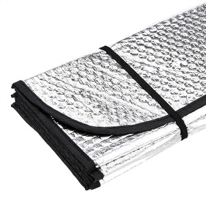 Parasolar Amazon Basics, pliabil, reflexie UV, 150x79cm, grosime 2mm, Gri - Img 2