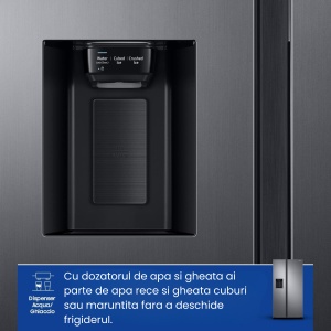 Frigider cu Usa Dubla si Congelator Samsung RS68A8840S9, 5 moduri de utilizare, Dozator apa si gheata, 178x91cm, 634L, Clasa F, Argintiu - Img 7