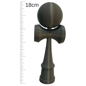 Kendama 3D print Beldeny, design simplu, 18cm, Gri - Img 2