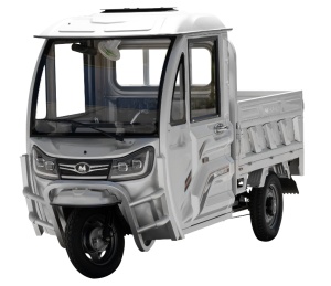 Triciclu Electric Cargo Cabina Inchisa TCB1500, Putere maxima 3800W, Viteza maxima 25 km, Argintiu, Fara Permis - Img 2