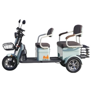 Triciclu Electric Persoane Bancheta Dubla TRP1200, 1200 W Autonomie 28 km, viteza maxima de 25 km, verde pal, Fara Permis - Img 2