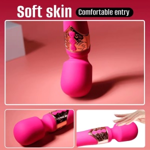 Vibrator 2in1 pentru femei, stimulare G-spot și clitoris, 7 moduri vibratie si 10 moduri batai, Roz - Img 8