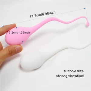 Vibrator cu Control prin Aplicație 2 functii - stimulare pentru punctul G și ouă vibrator anal, Roz - Img 5