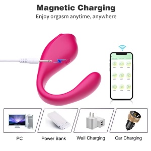 Vibrator Dolphin Wireless pentru Lenjerie Intimă cu Control Dublu prin Telecomandă, Stimulare G-spot și clitoris, Rezistent la Apa, Mov - Img 5