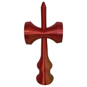 Kendama Beldeny, 3D print, 18cm, Kameleon rosu-auriu - Img 6